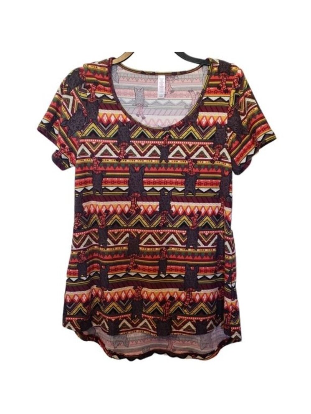 3/$15 Lularoe Classic T Scottie Dog Tribal Shirt Size Small
